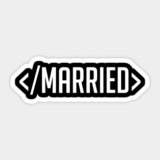 Unmarried (white) Sticker